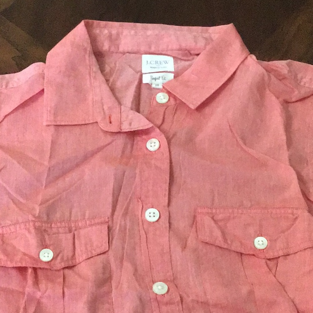 J Crew perfect fit camp shirt M